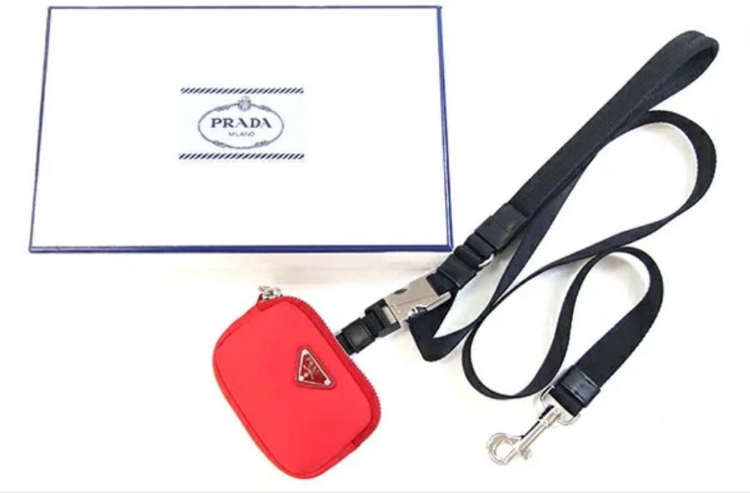 プラダ ペットリード 2YG008 レッド ナイロン 新品 未使用品 正規品