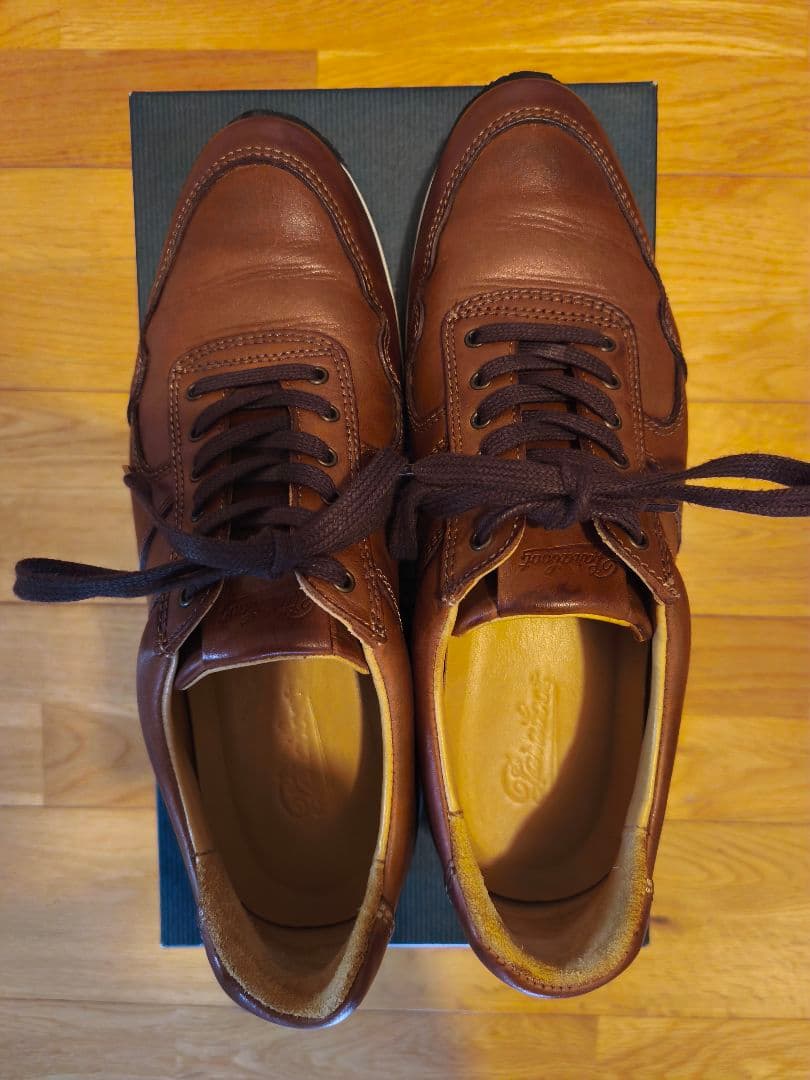 【美品】Paraboot PLAY- パラブーツ　ブラウン レザー スニーカー