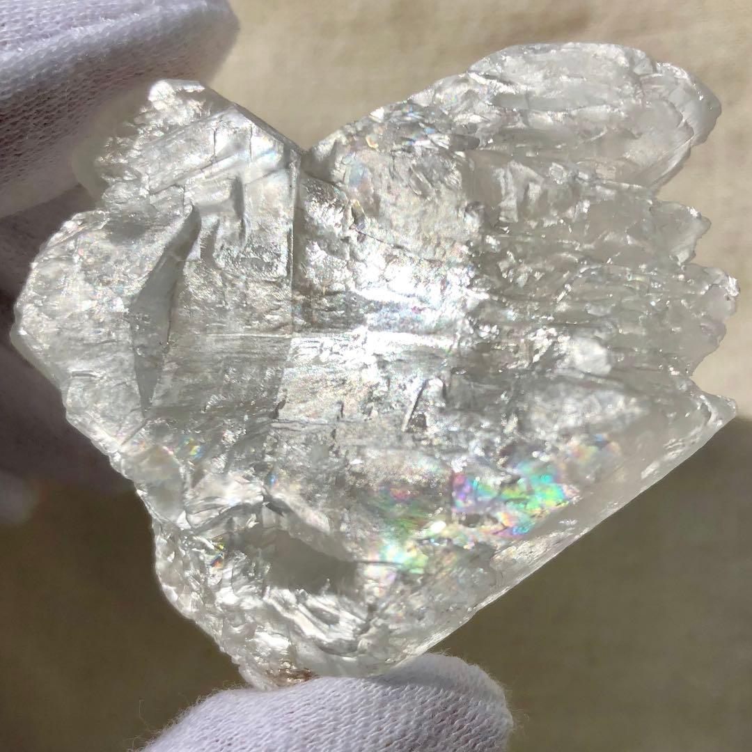 フィッシュテール　セレナイト　天然石　原石　クリスタル　アイリスクォーツ　虹
