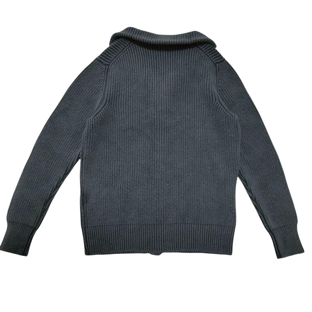 Drumohr◆厚手 カーディガン ジャケット【48】ダークグリーン／リブニット