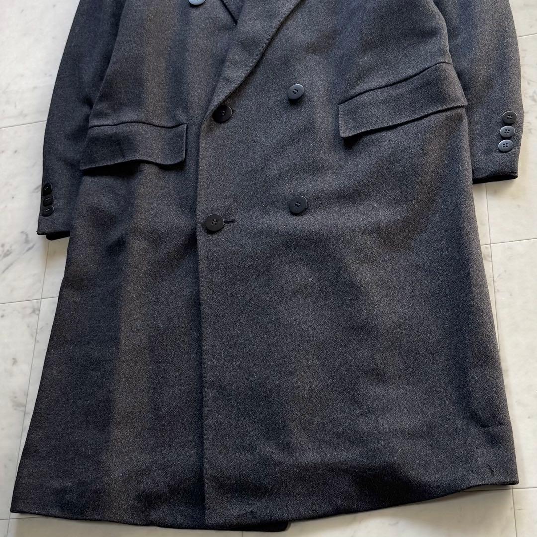 美品 Wind Armor ダブルチェスターコート カシミヤ100% L