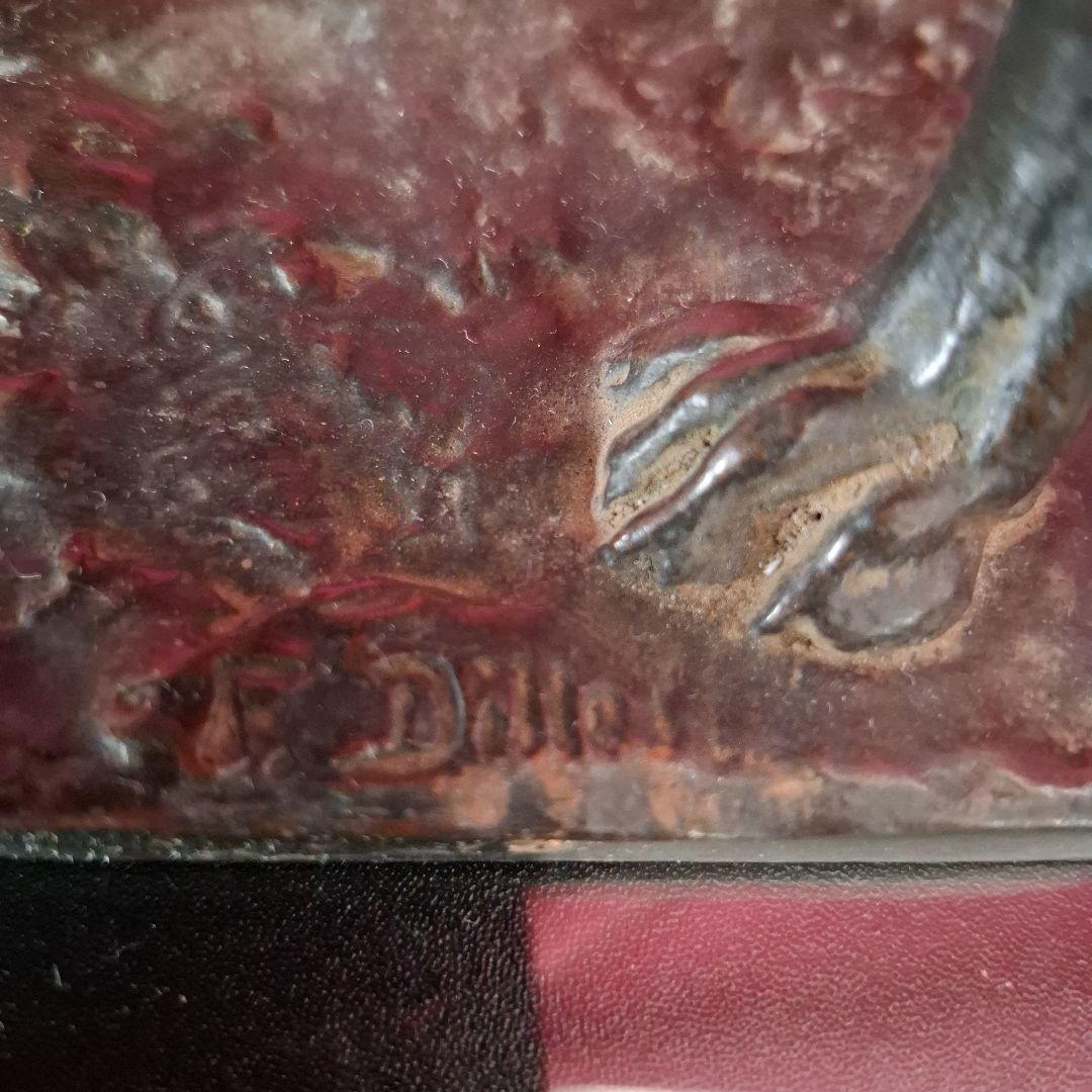 F. Dillon 犬のブロンズ彫刻