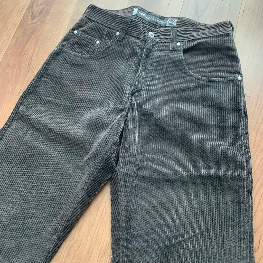 Levis silver tab コーデュロイパンツ 黒 太畝 30×30