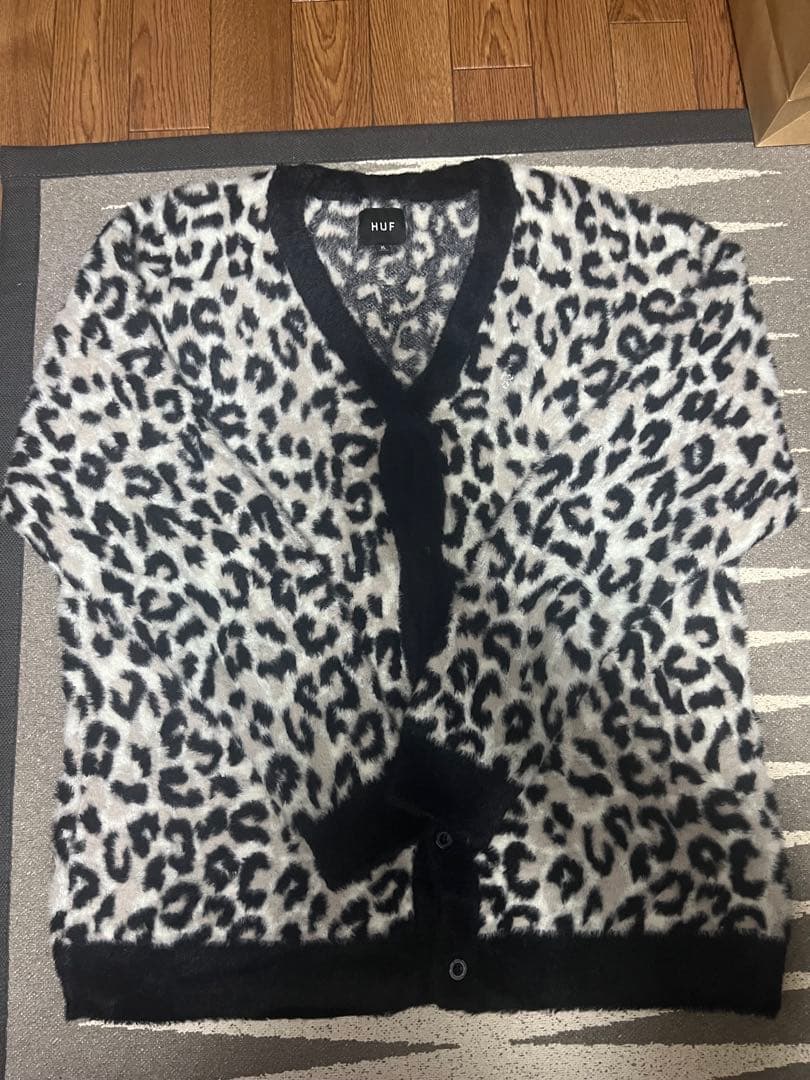 HUF レオパード柄 カーディガン XLサイズ