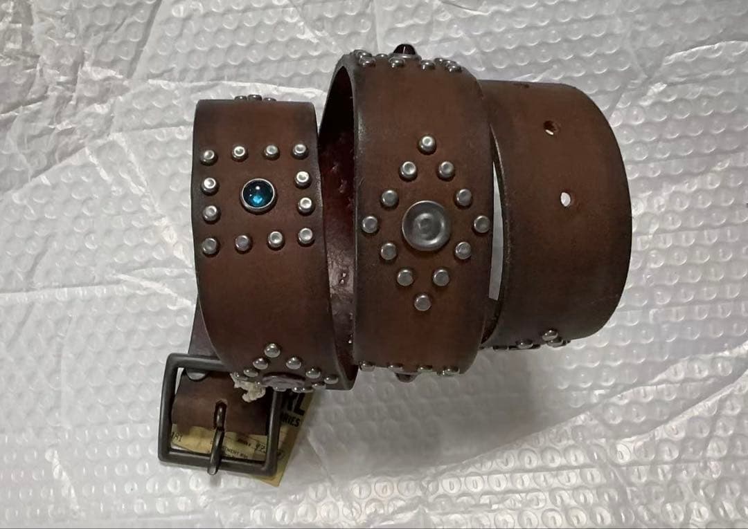 ム*a様 新品 Double RL 本革ベルト 茶 34