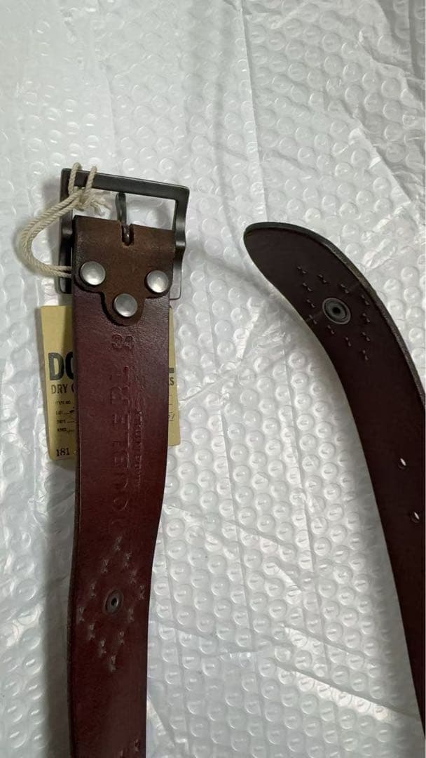 ム*a様 新品 Double RL 本革ベルト 茶 34