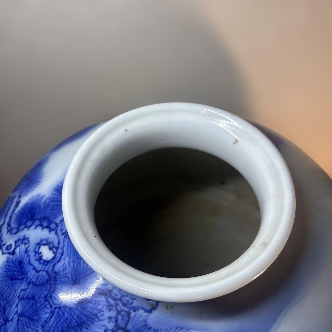 希少 美品 香蘭社 色絵孔雀山水文大花瓶　壺 34cm