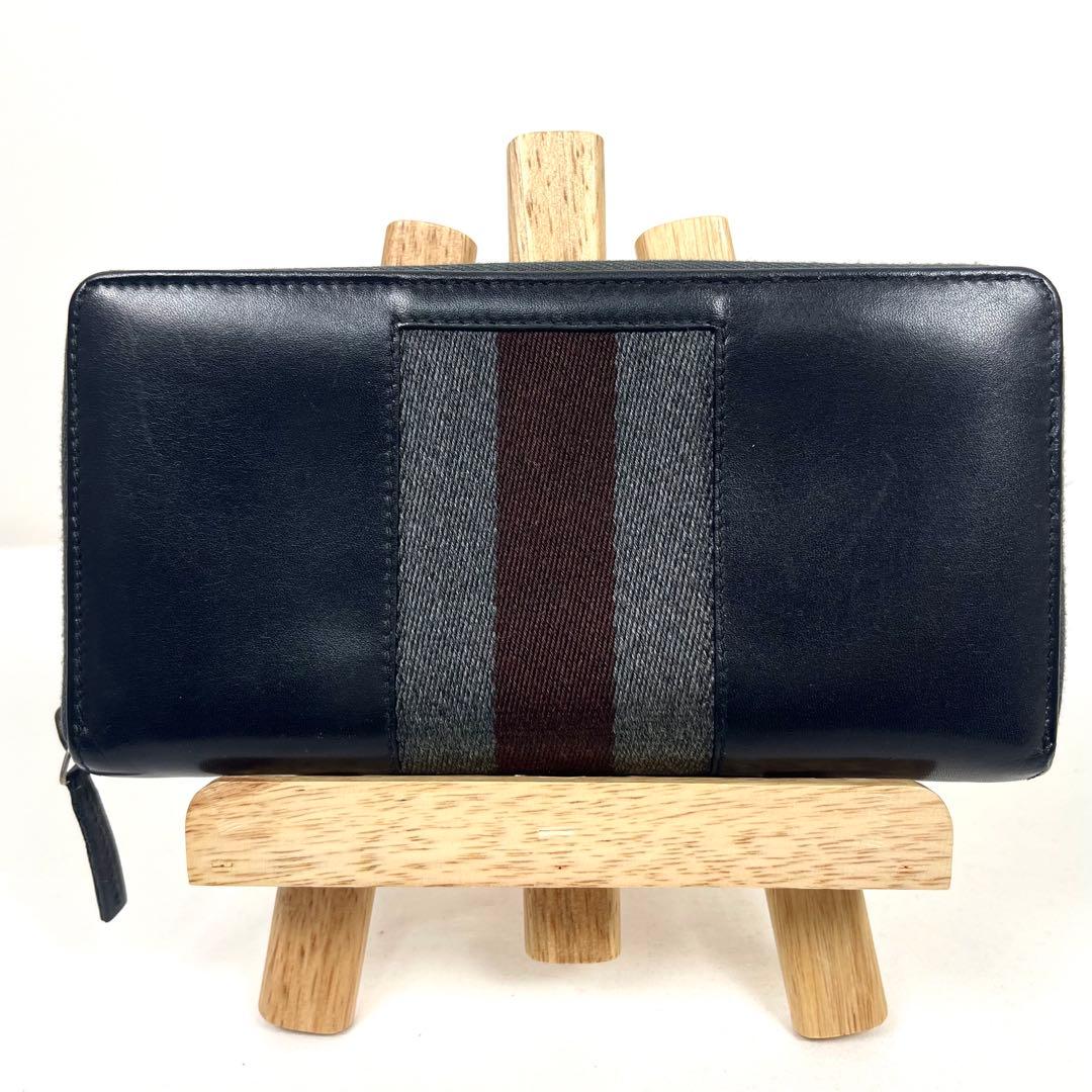 グッチ　長財布　シェリーライン　ラウンドファスナー　本革　ロゴGG 極美品