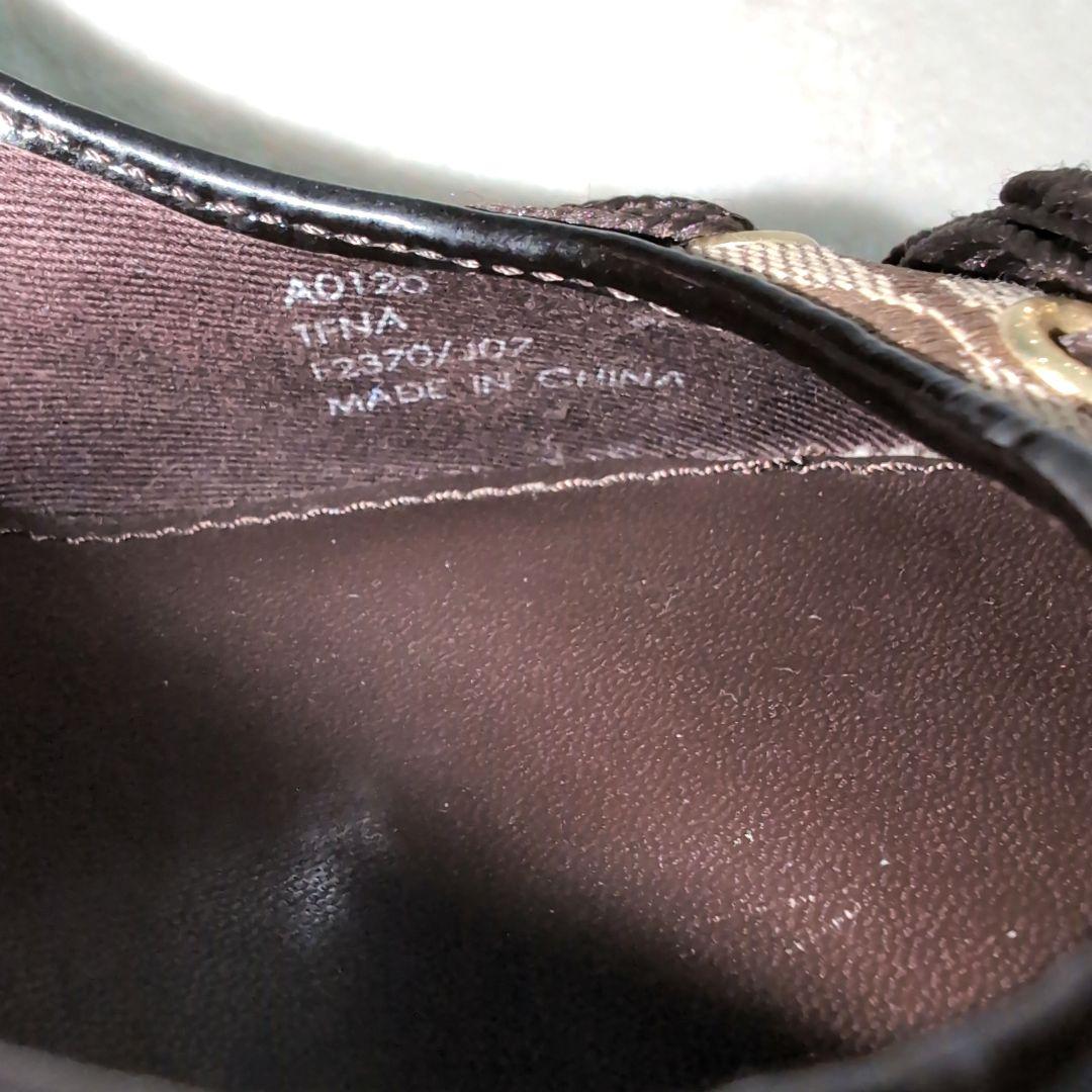 dv1 COACH リボン付き ウェッジ シグネチャー ヒールパンプス
