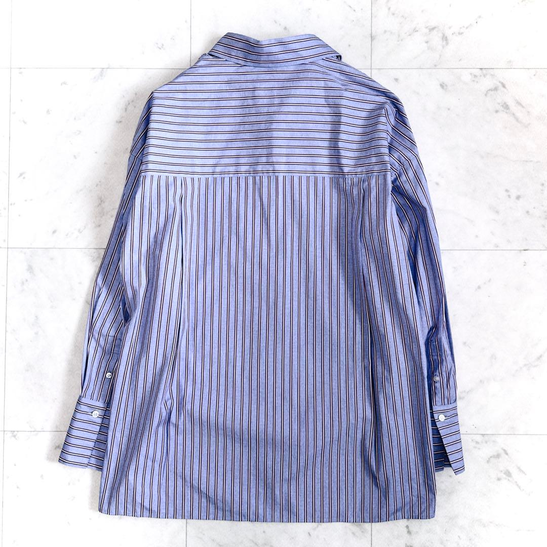 極美品 ebure エブール ストライプ シャツ ブラウス オーバーサイズ