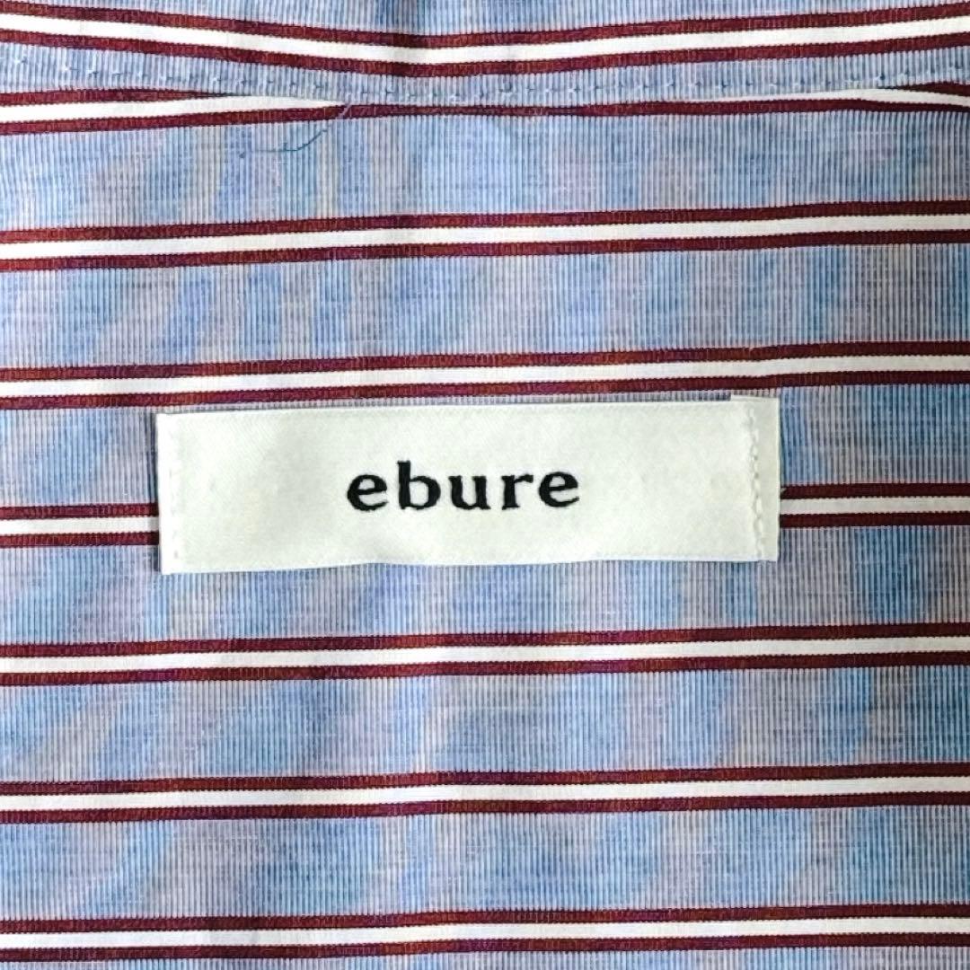 極美品 ebure エブール ストライプ シャツ ブラウス オーバーサイズ