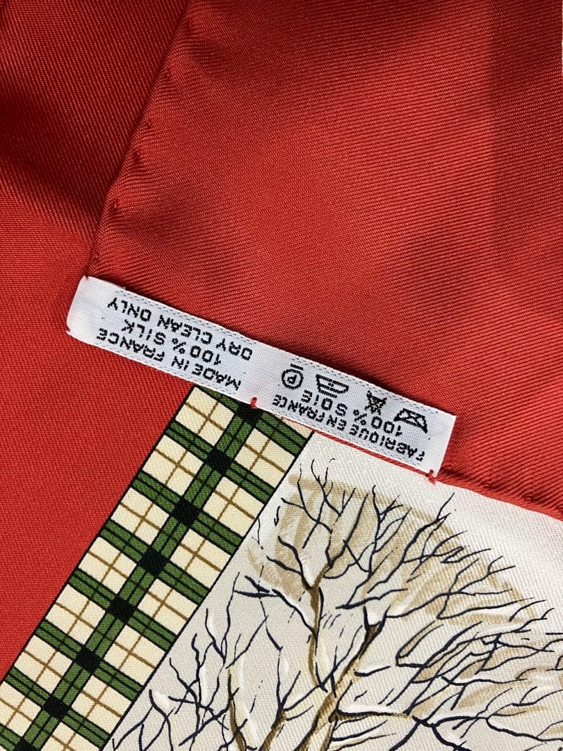 11s31 HERMES エルメス スカーフ カレ 90 シルク 冬の郵便馬車