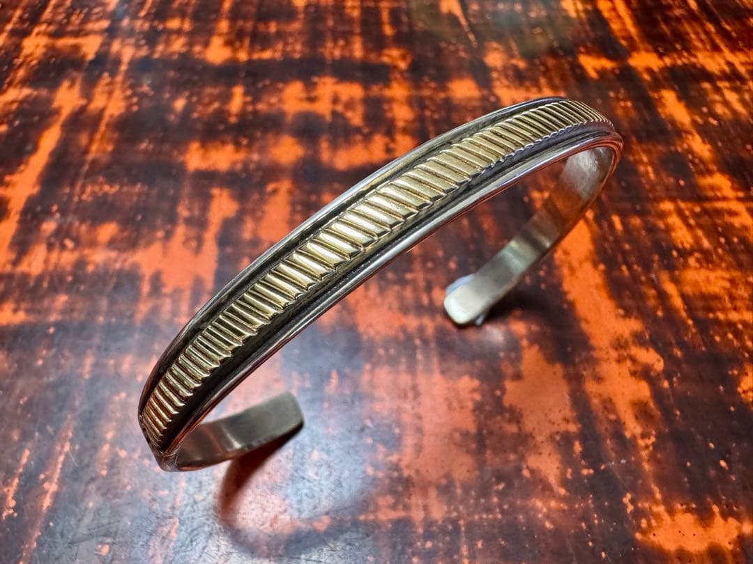 超美品 ブルースモーガン バングル 14K ナバホ族 インディアンジュエリー