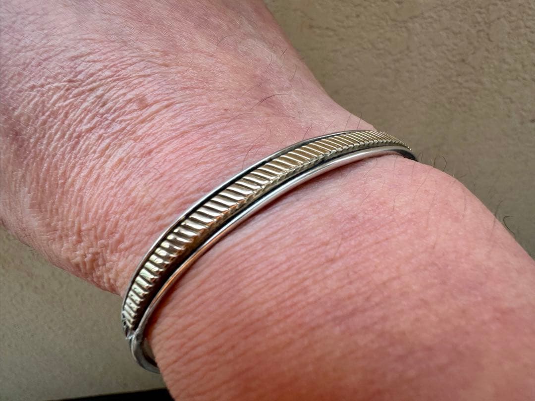 超美品 ブルースモーガン バングル 14K ナバホ族 インディアンジュエリー