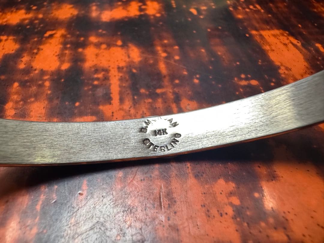超美品 ブルースモーガン バングル 14K ナバホ族 インディアンジュエリー
