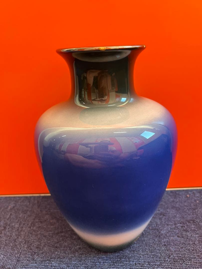 1458 七宝　琺瑯　仙鶴　花瓶