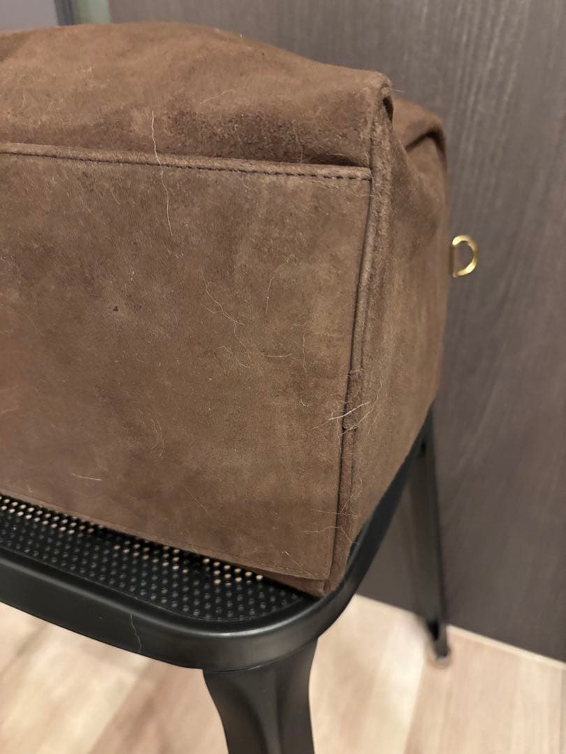 シータパランティカ　ブラウン スエード ボストンバッグ