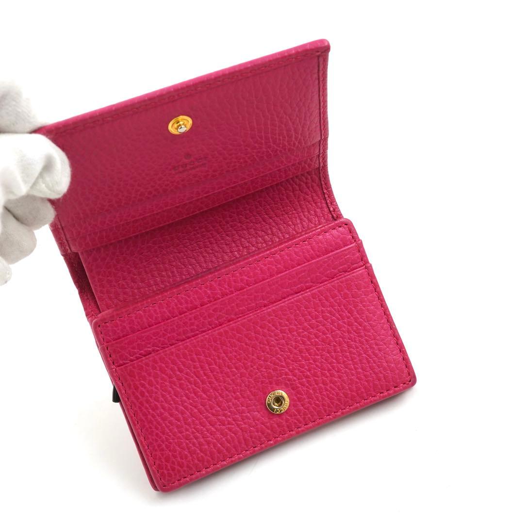 ✨未使用展示品✨　GUCCI ミニ財布　マーモント　GGロゴ 二つ折り　ピンク