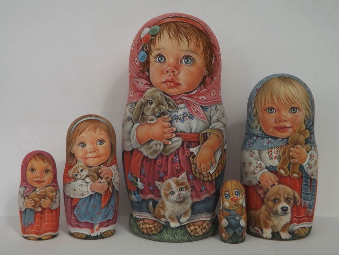 雑貨☆民族衣装マトリョーシカ5Pウサギ エレナ新作