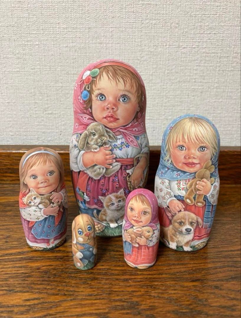 雑貨☆民族衣装マトリョーシカ5Pウサギ エレナ新作