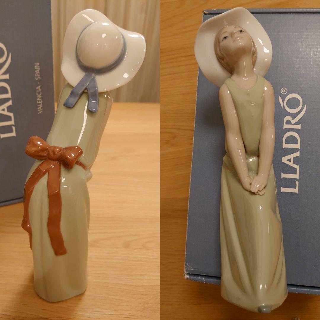 【極美品 無欠損】LLADRO リヤドロ 5009『鏡のまえで』(若草色の少女)