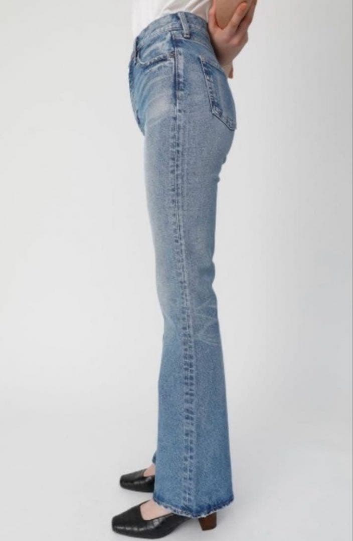 美品 MOUSSY MVS FLARE(L) ロング 23インチ フレアデニム