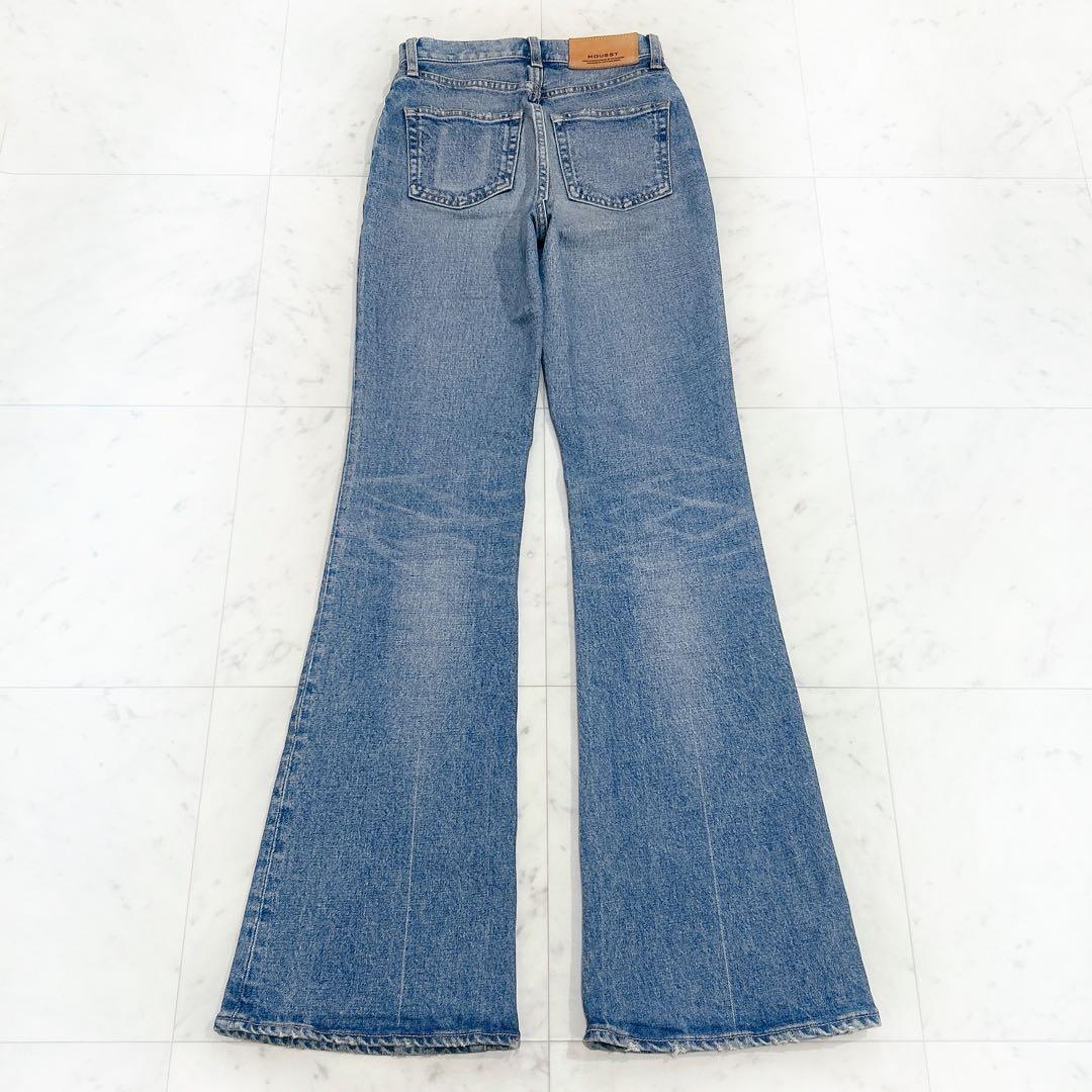 美品 MOUSSY MVS FLARE(L) ロング 23インチ フレアデニム