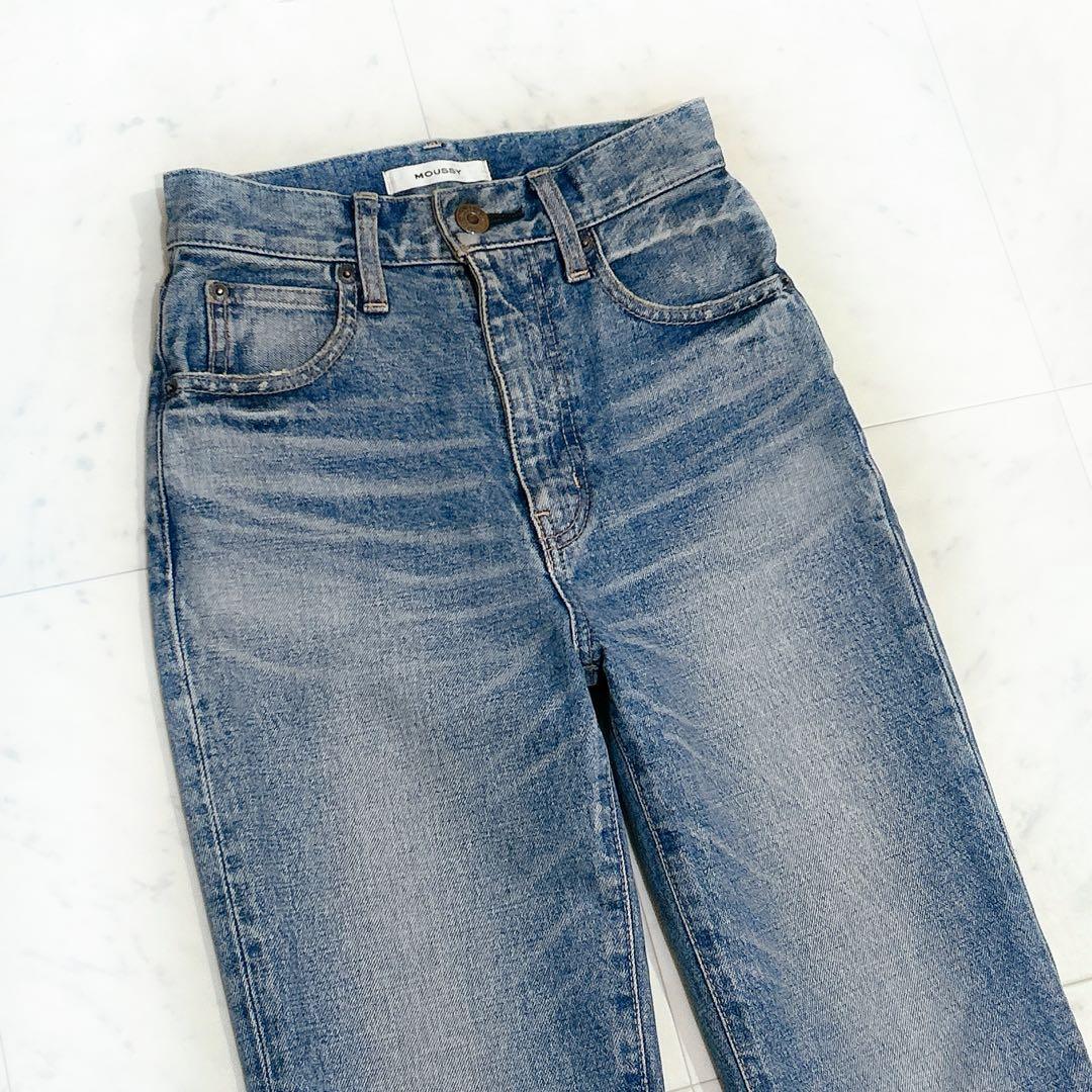美品 MOUSSY MVS FLARE(L) ロング 23インチ フレアデニム