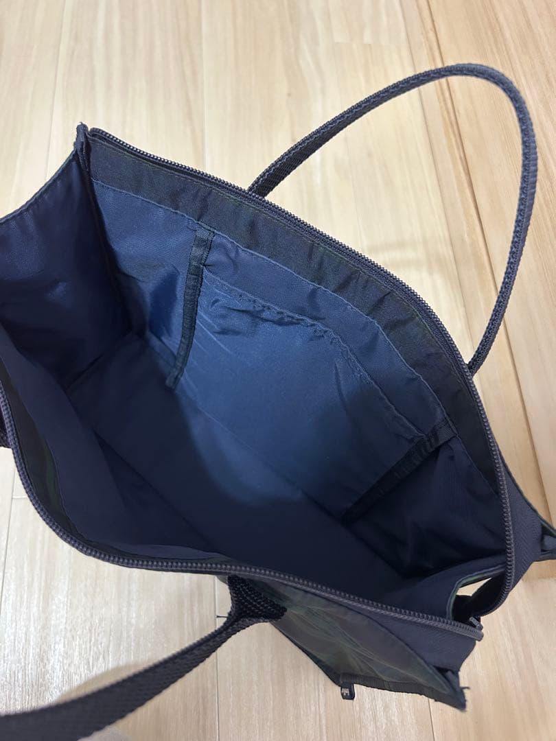 【美品】ファミリア ブラックウォッチ レッスンバッグ