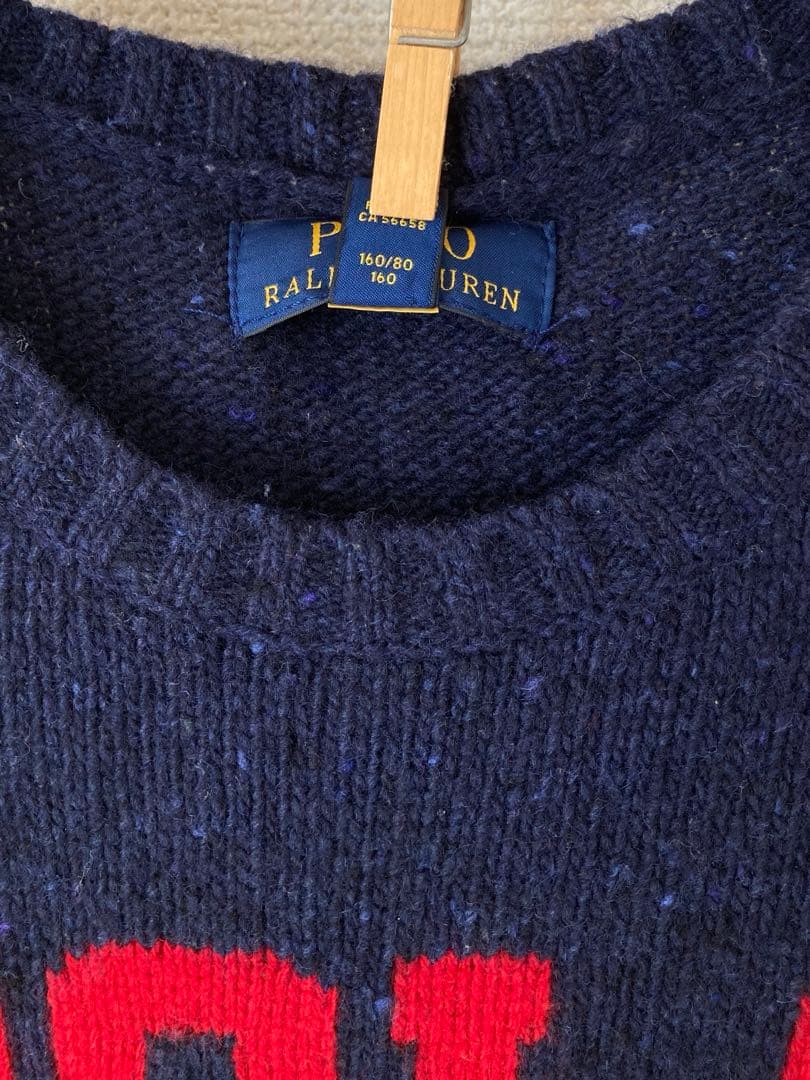 ラルフローレン　Ralph Lauren ロゴ　セーター　160 ネイビー
