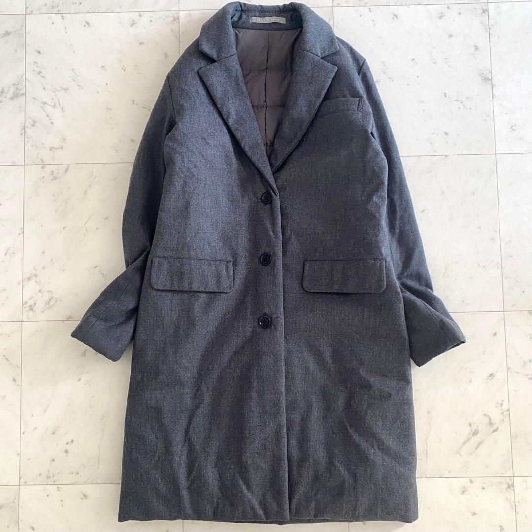 美品 セオリーリュクス チェスター リアルダウンコート グレー 36