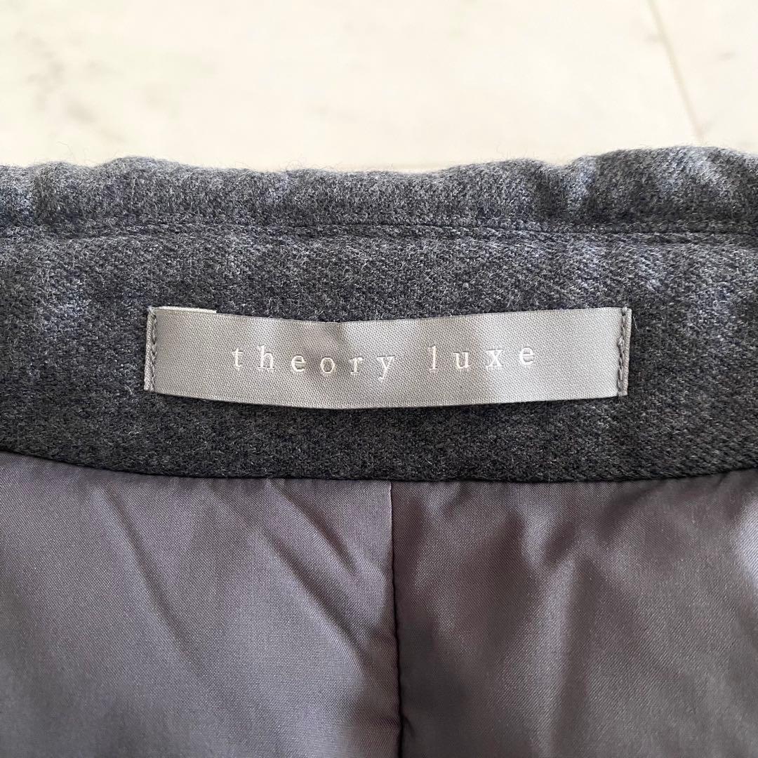 美品 セオリーリュクス チェスター リアルダウンコート グレー 36