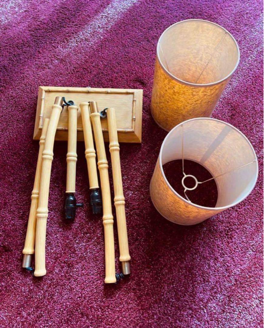 ハワイアン　フロアライト　バンブー　ラタン　tiki ティキ50s トロピカル