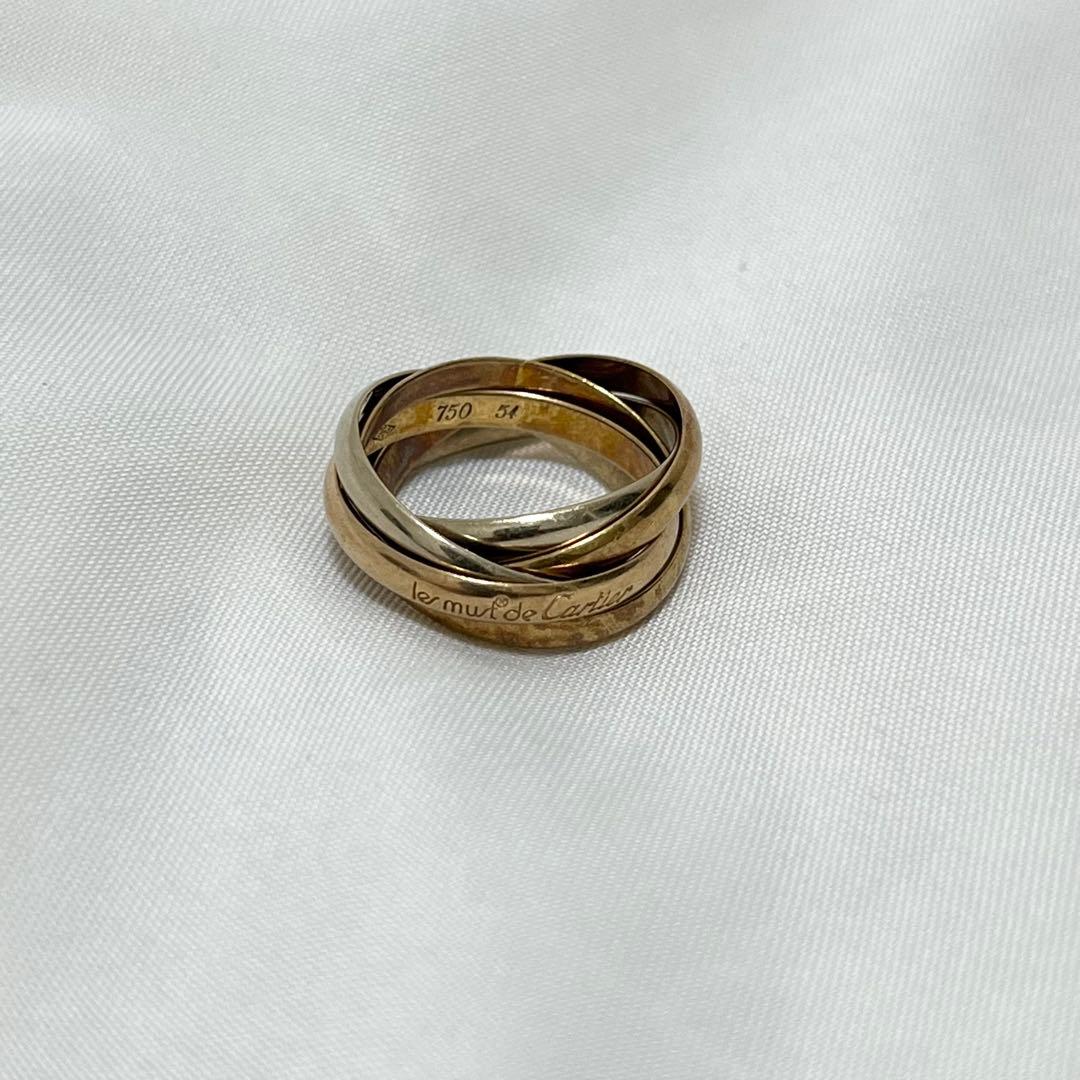 カルティエ トリニティリング 5連 スリーカラー 750 54刻印　9g程