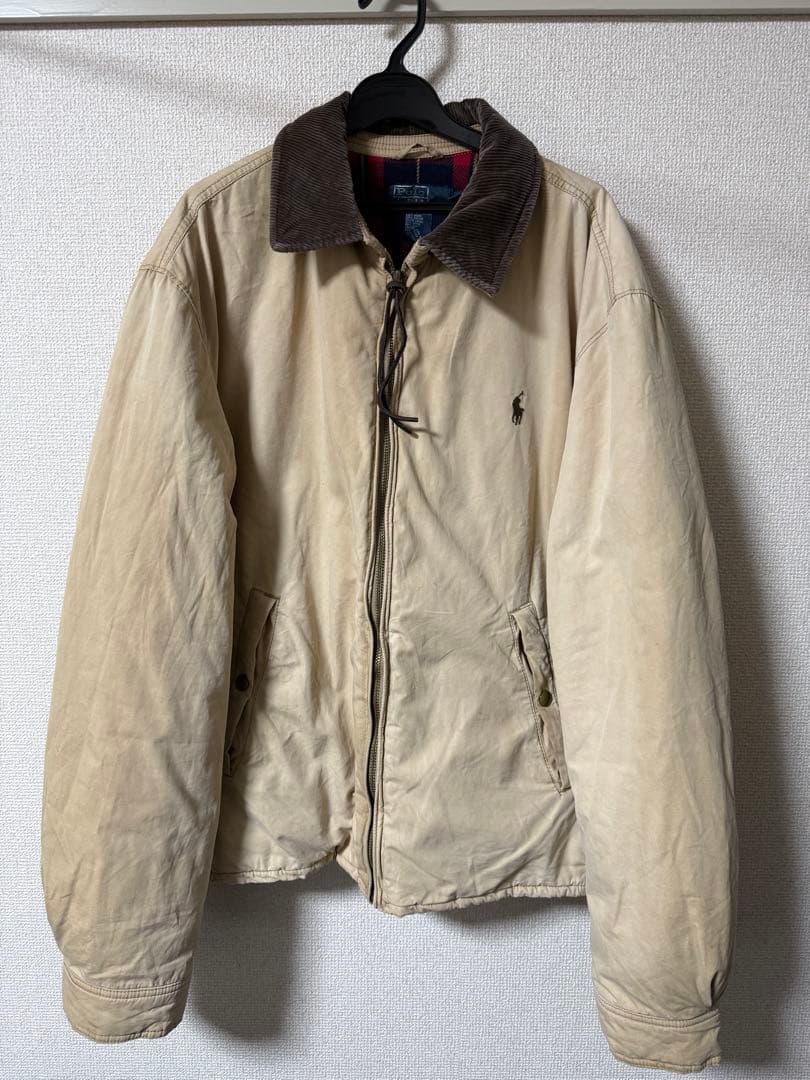 古着 90s Ralphラルフローレンスイングトップ ドリズラージャケット