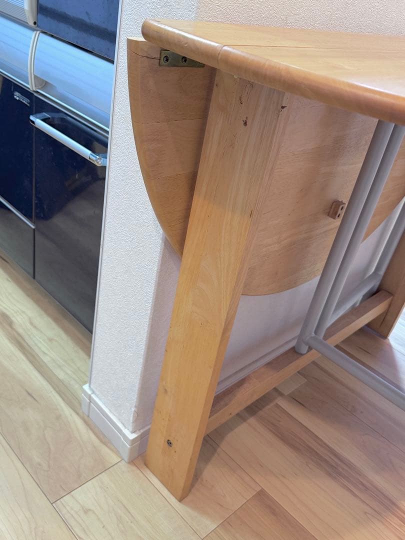 カ*ス様 ナチュラルウッド 折りたたみ ダイニングテーブル　丸テーブル　ラウンド