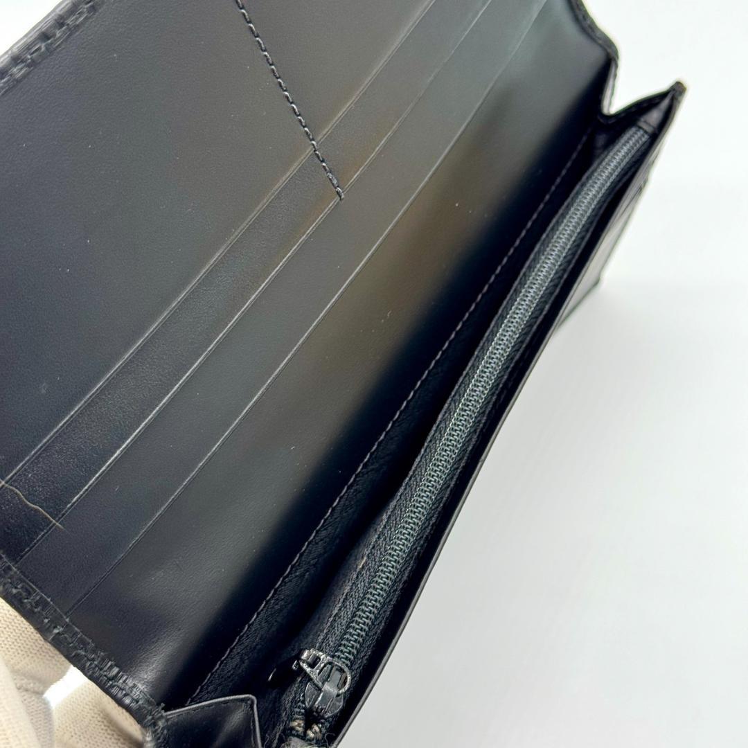 美品 Dunhill ダンヒル 二つ折り 長財布 レザー ブラック 箱付き