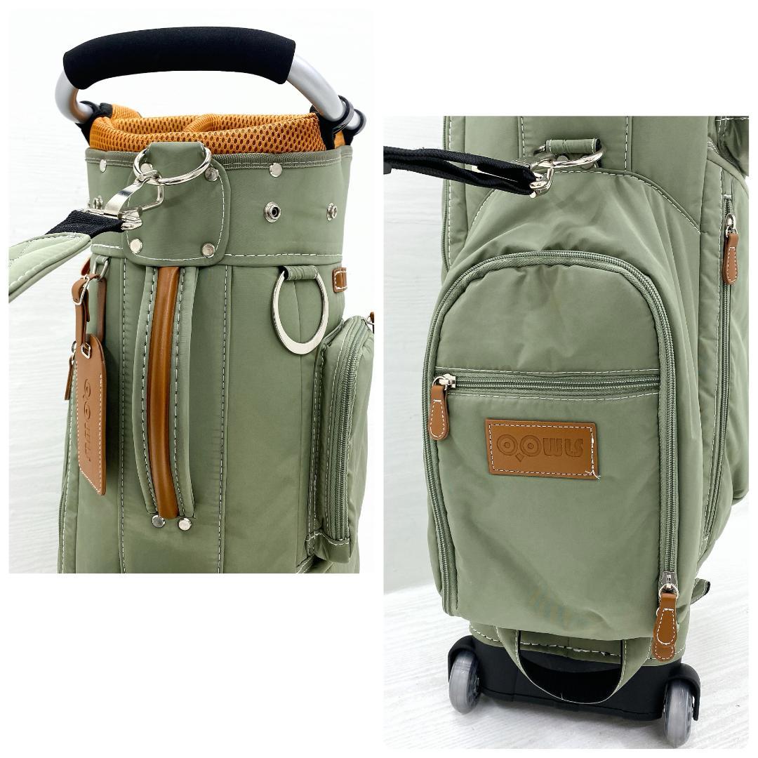 【美品‼】 OOWLS オウルス キャスター付 キャディバッグ ゴルフバッグ