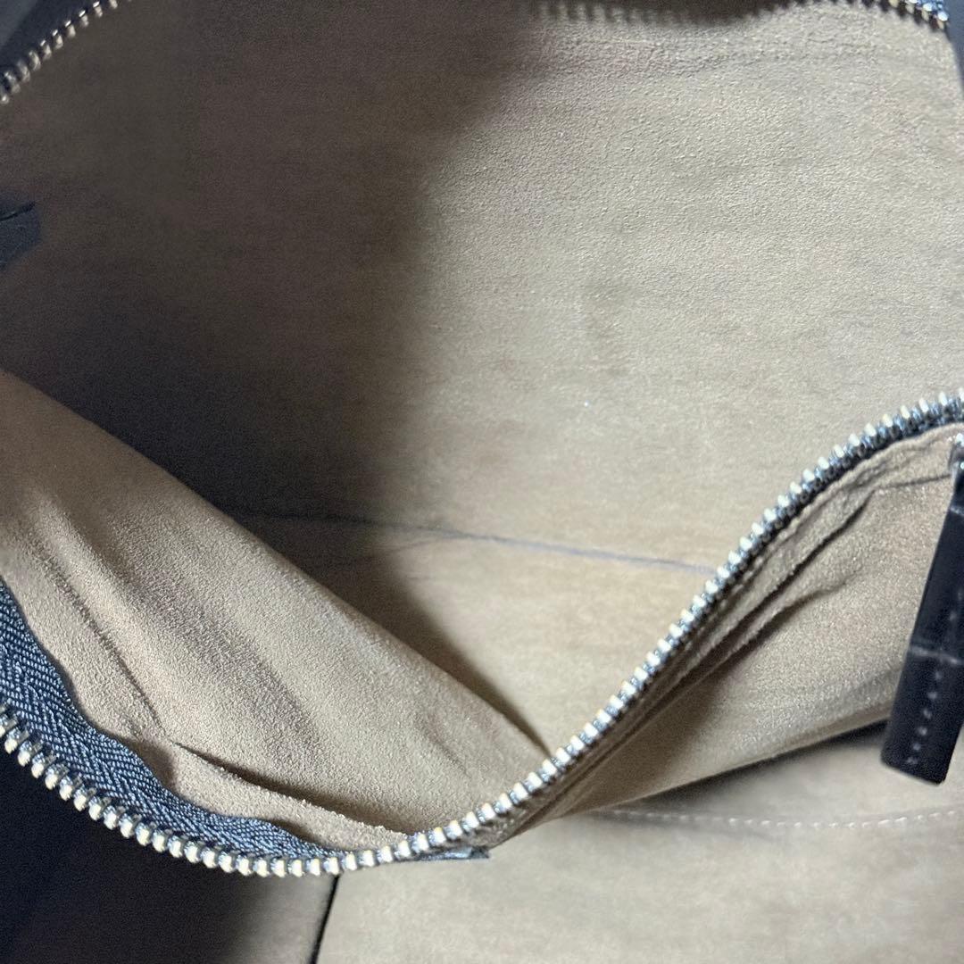 未使用✨BAGFAN バッグファン　クロコダイル　トートバッグ ハンドバッグ　黒