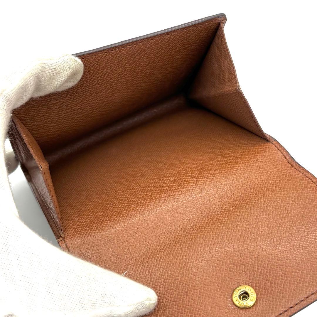 【超美品】ルイヴィトン モノグラム カルトクレディ 三つ折り財布 Wホック