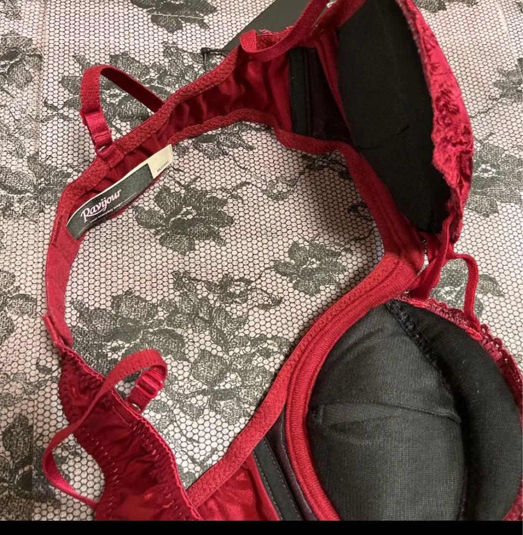 ☆Ravijour☆ワインレッド☆B70☆Tバック　size Sセット