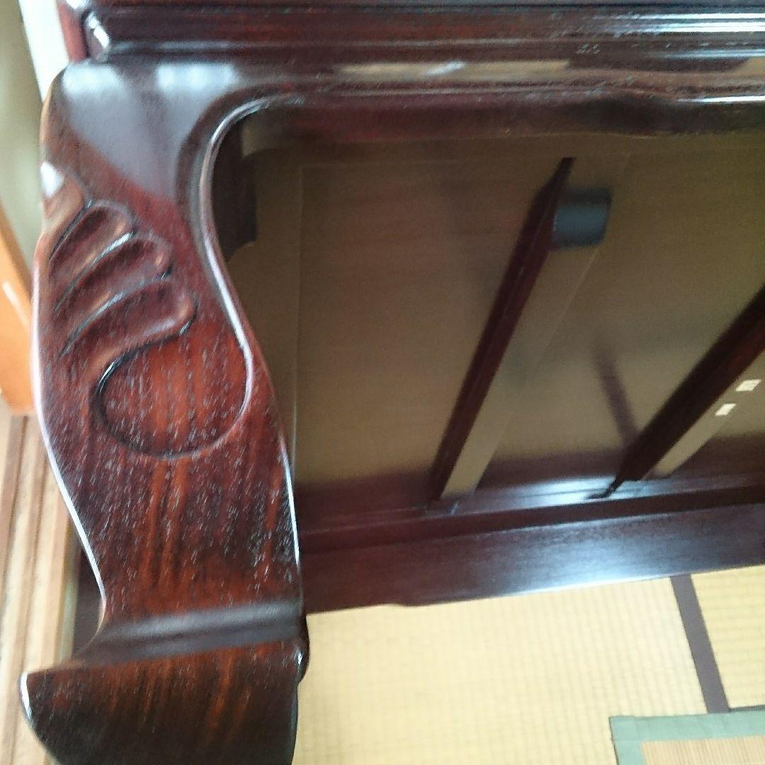 紫檀　座卓　135×65 高さ35　若葉脚　　昭和購入 　値下げ
