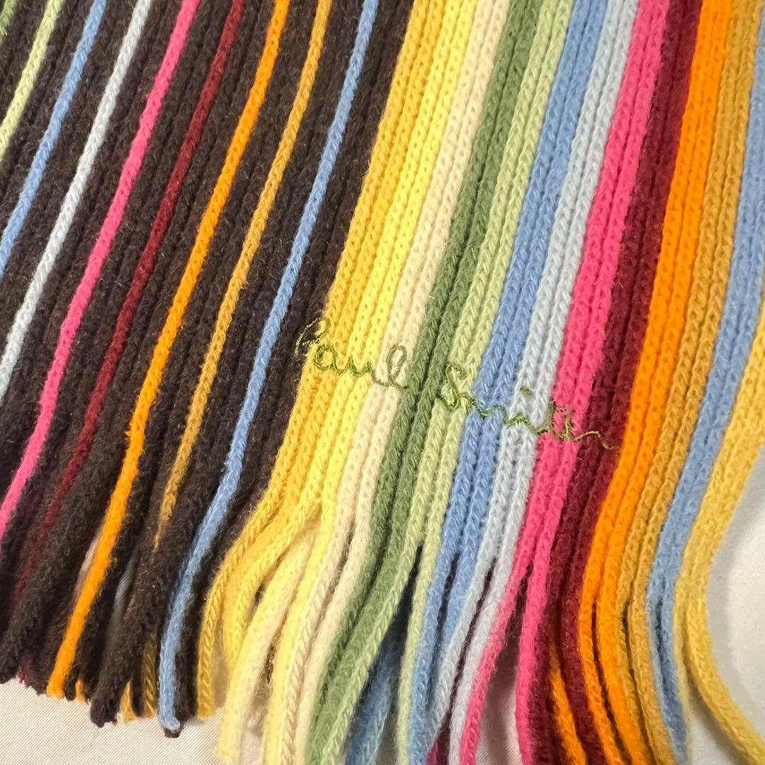 ポールスミス マルチカラー カシミヤマフラー Paul Smith