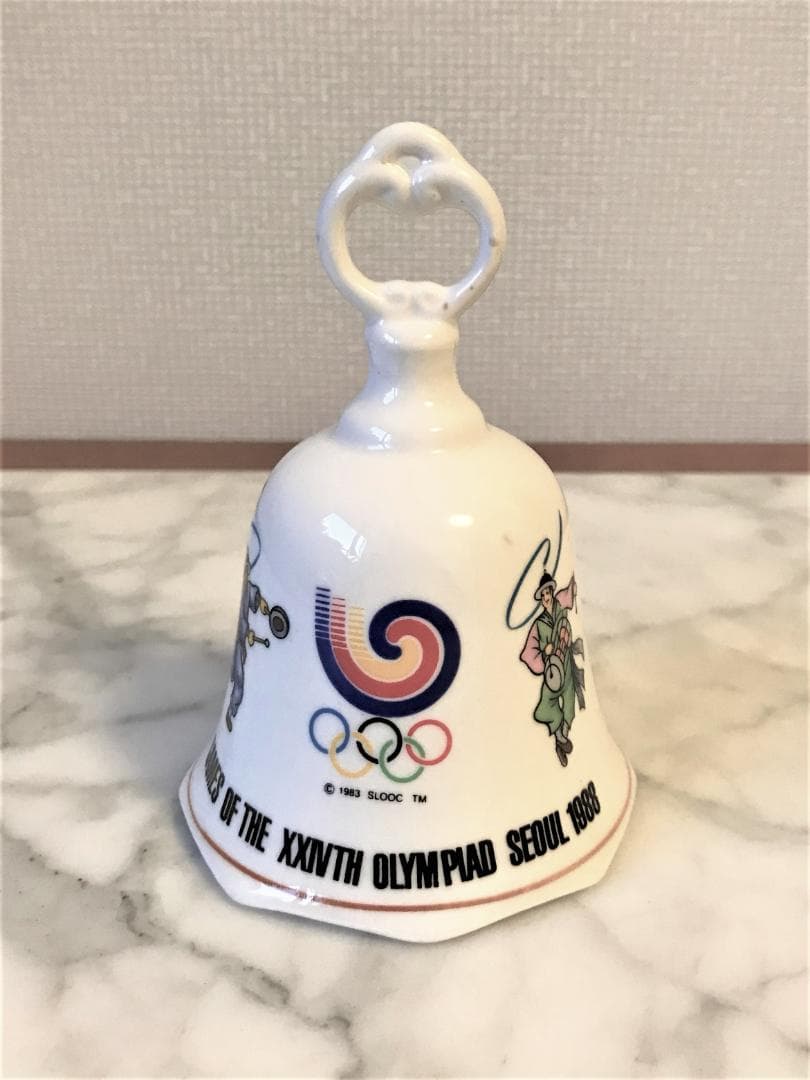 お値引！日韓縁起物　招福呼び鈴（ハッピーベル・ソウル五輪）２点セット　新品未使用