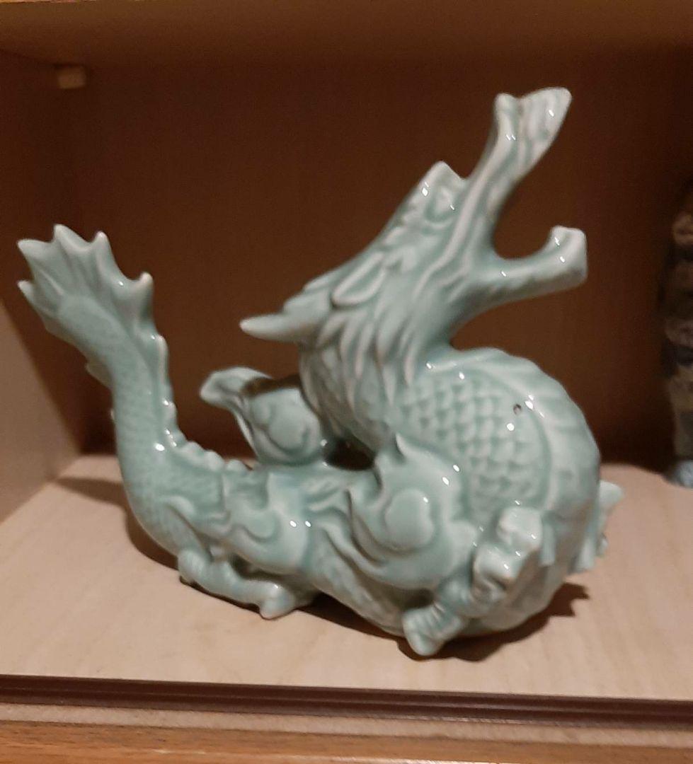 龍 置物 干支 陶器製 ヴィンテージ