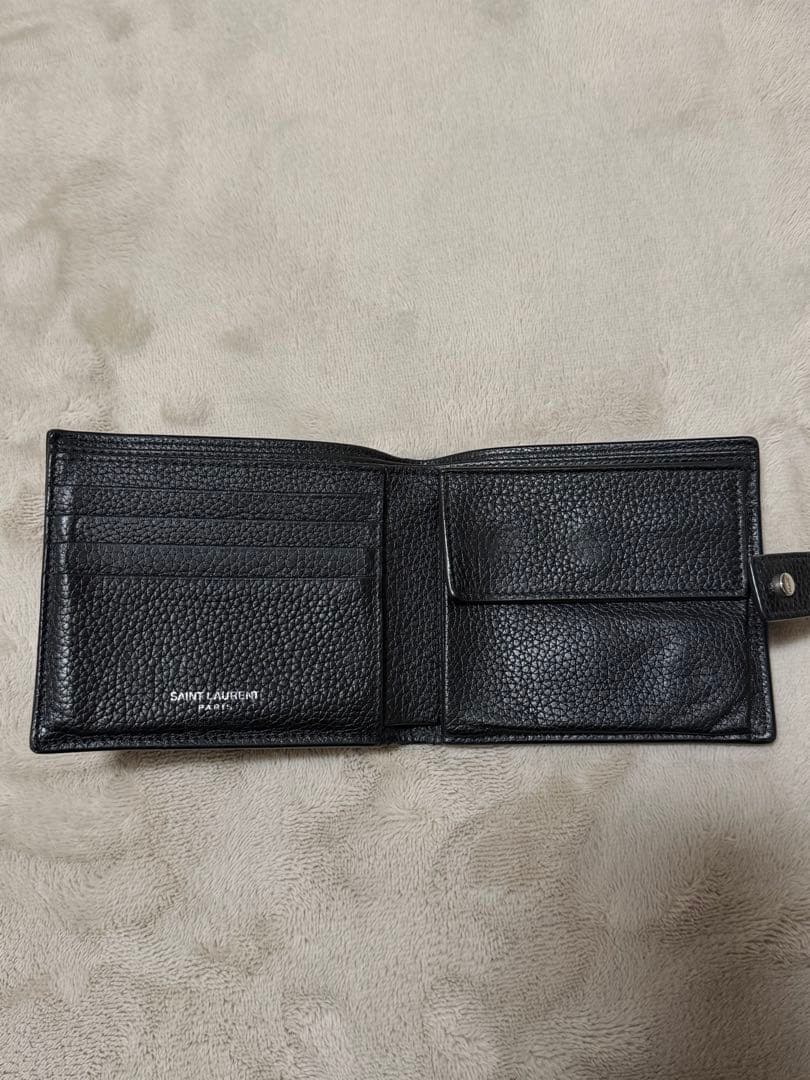 SAINT LAURENT 二つ折り財布 ブラック サンローラン
