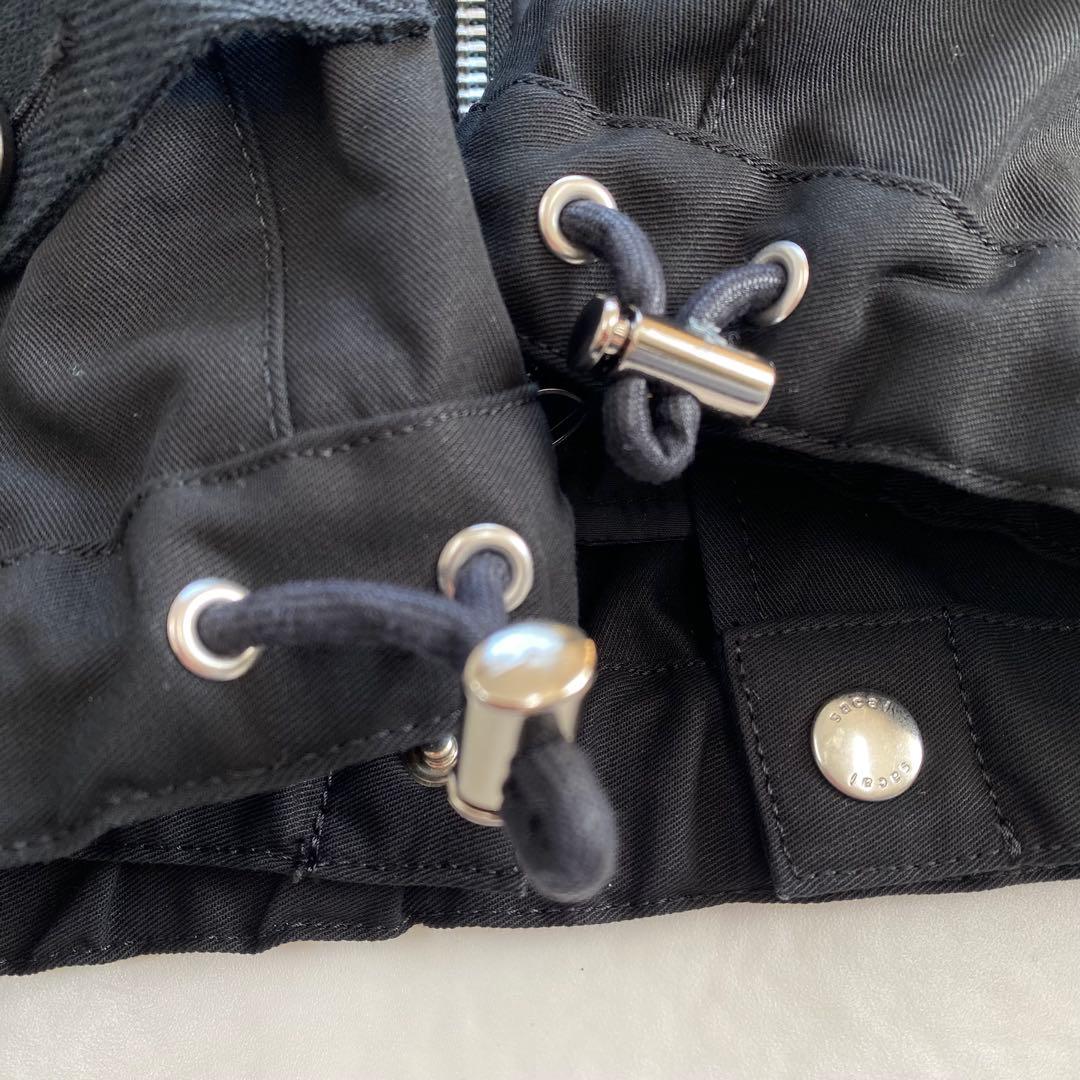 美品★sacai サカイ 25SS コットンツイル ドッキングジャケット 黒 2