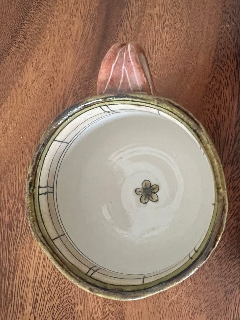 織部焼 作家器 角皿 輪花钵 マグカップ4点セット