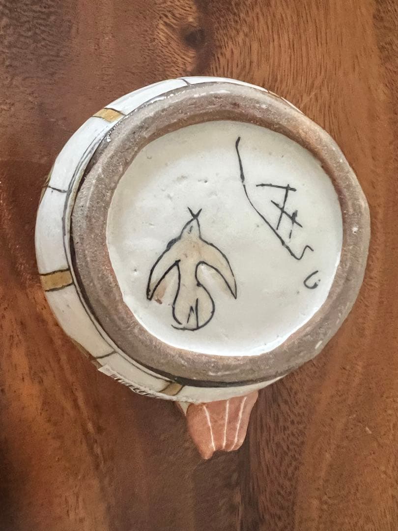 織部焼 作家器 角皿 輪花钵 マグカップ4点セット