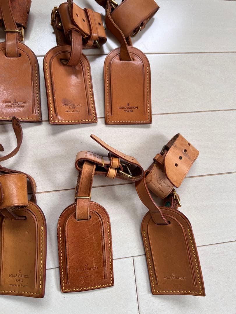 LOUIS VUITTON ヌメ革ネームタグ&ポワニエ　12点セット